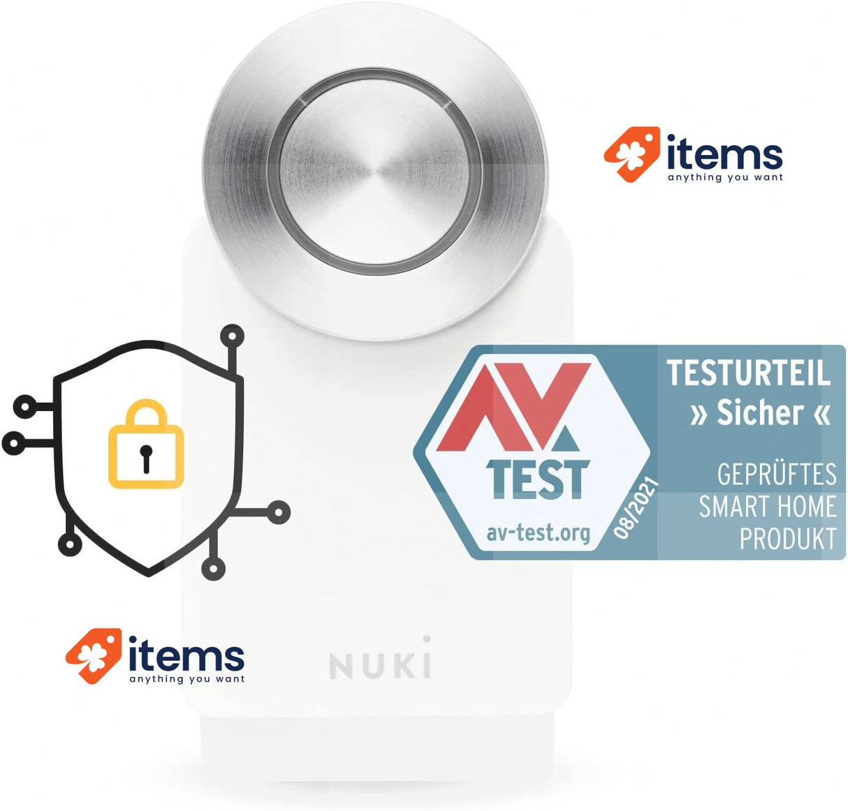 Nuki Smart Lock 3.0 Pro for Euro Profile Cylinder, Smart Door Lock with WiFi