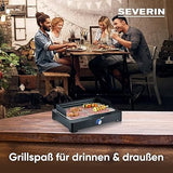 SEVERIN Elektrogrill PG 8565 Electric Grill Black, Stainless Steel Plastic