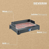 SEVERIN Elektrogrill PG 8565 Electric Grill Black, Stainless Steel Plastic