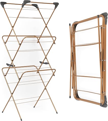 Beldray LA089397GRYEU7 3 Tier Indoor Clothes Airer Copper