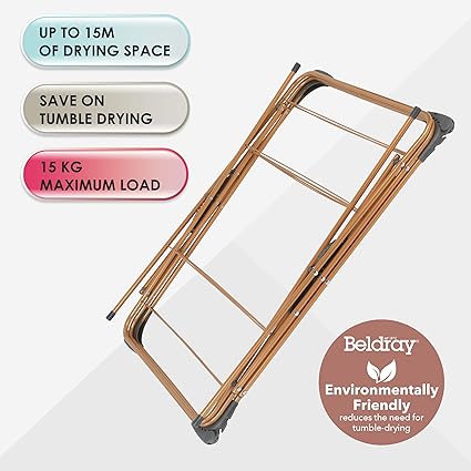 Beldray LA089397GRYEU7 3 Tier Indoor Clothes Airer Copper