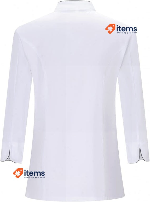 MISEMIYA Women's Chef Jacket KX - 703 White Woman Uniforms Kitchen Ref Small