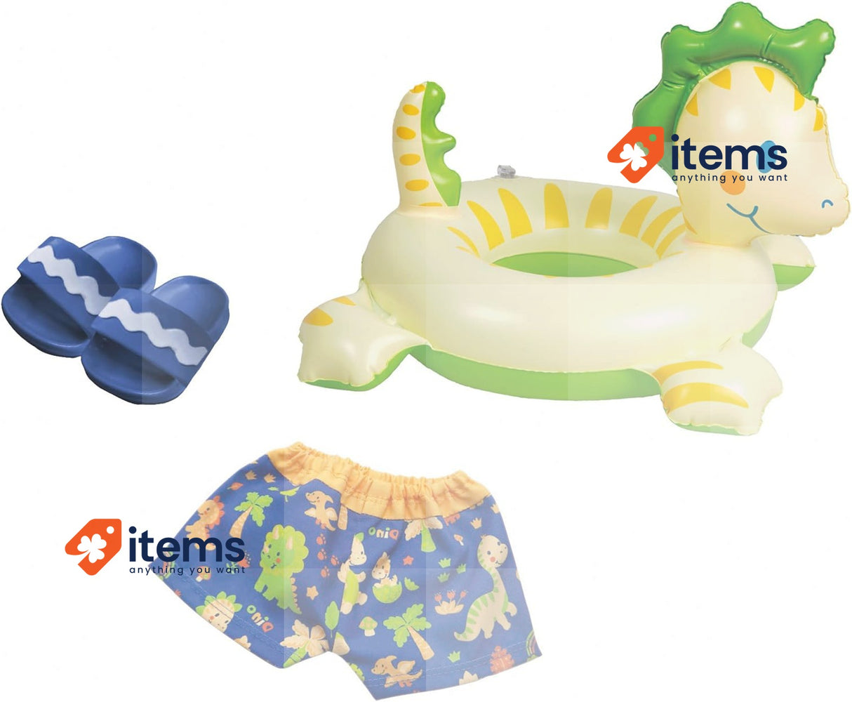 Heless 22 Set For Dolls Multicolored - S Dino Swimming Pieces Trunks Cm 45 cm