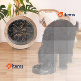 lionto Anti-sling bowl for dogs and cats Ø 30 cm, Non-slip, Black 5.5 cm 1500 g