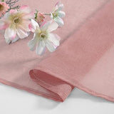 MIULEE 2 Panels Sheer Window Curtains Elegant Window 55"Wx96"L Dark Pink