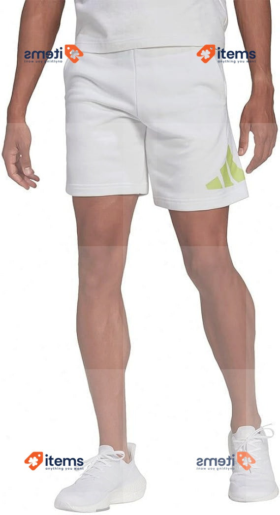 adidas M FI 3BAR Short Shorts, Men s, White, Large Adidas Men's