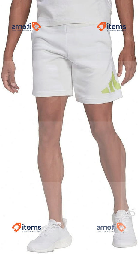 adidas M FI 3BAR Short Shorts, Men s, White, Large Adidas Men's
