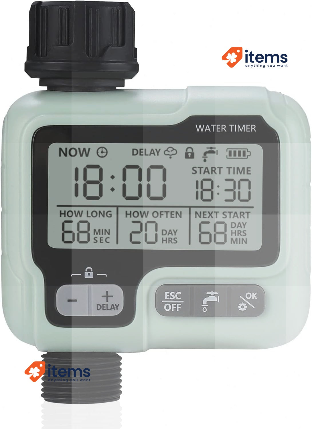 johgee Water Timer Garden Lawn Faucet Sprinkler Timer System Controller