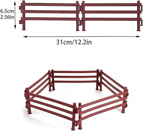 YeahBoom 40 Pcs Horse Fence Toy Mini Horse Corral Fence Horse Fence Accessories