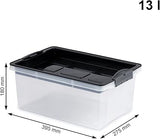 Rotho Jive Dome Storage Box 13 L with Lid, Plastic (PP) BPA-Free, Dark Grey