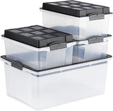 Rotho Jive Dome Storage Box 13 L with Lid, Plastic (PP) BPA-Free, Dark Grey