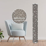 Briloner Leuchten - LED Floor Lamp, Fabric Floor Lamp, Star Effect Grey