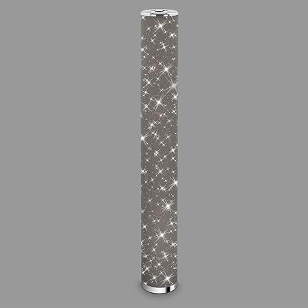 Briloner Leuchten - LED Floor Lamp, Fabric Floor Lamp, Star Effect Grey