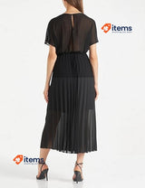 NAF Women s Lalao Casual Chic Casual V- Neck Dress, Black, Size 10UK, 38EU, 40FR