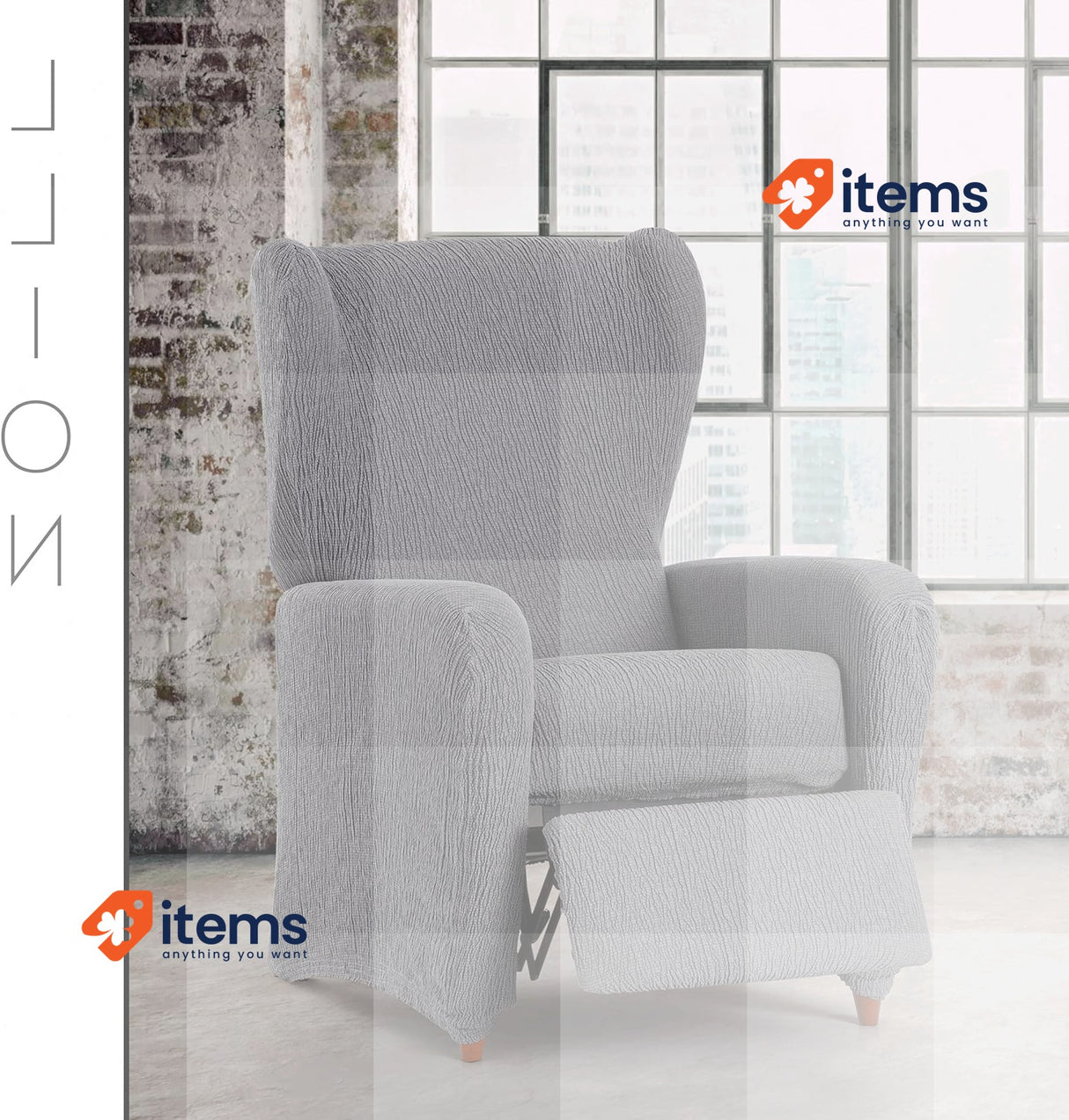 Eysa Llion Sofa Cover, Lycra, Grey 6, 1 Seater <p>AVAILABLE MODELS: sofa 1