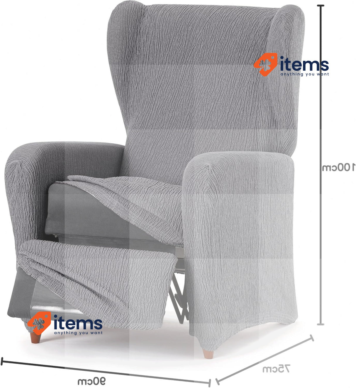 Eysa Llion Sofa Cover, Lycra, Grey 6, 1 Seater <p>AVAILABLE MODELS: sofa 1