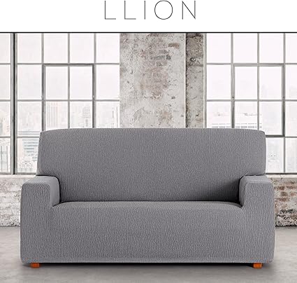 Eysa Llion Sofa Cover, Lycra, Grey 6, 3 Seater