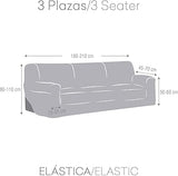 Eysa Llion Sofa Cover, Lycra, Grey 6, 3 Seater