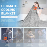 Elegear 150x200cm Cooling Blanket for Night Sweats Q-Max>0.5 Arc-Chill 3.0 Cool
