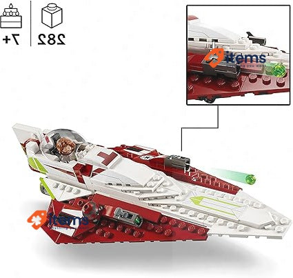 LEGO 75333 Star Wars Obi-Wan Kenobi’s Jedi Starfighter, Buildable Toy Set Plus