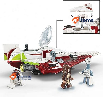 LEGO 75333 Star Wars Obi-Wan Kenobi’s Jedi Starfighter, Buildable Toy Set Plus