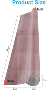 AiQInu Door Draught Excluder, 2 Pcs, 96cm x 8cm, Brown, Silicone Cotton