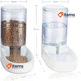 Edipets Automatic Cat Dog Feeder 2 Units 3.8L Pet Food and Water Dispenser Grey