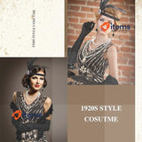 9 Pieces Womens 1920s Flapper Dress