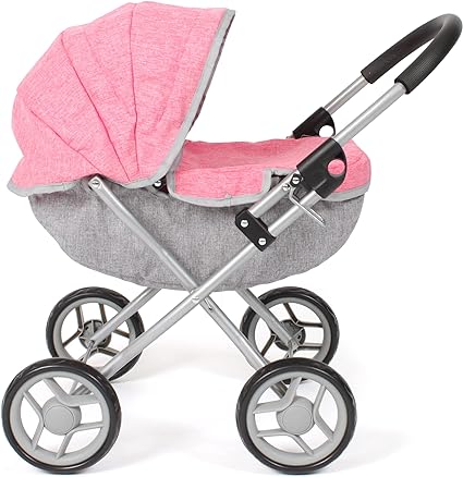 Bayer Chic 2000-550-57 Lilli Doll's Pram for Baby Dolls Melange Pink