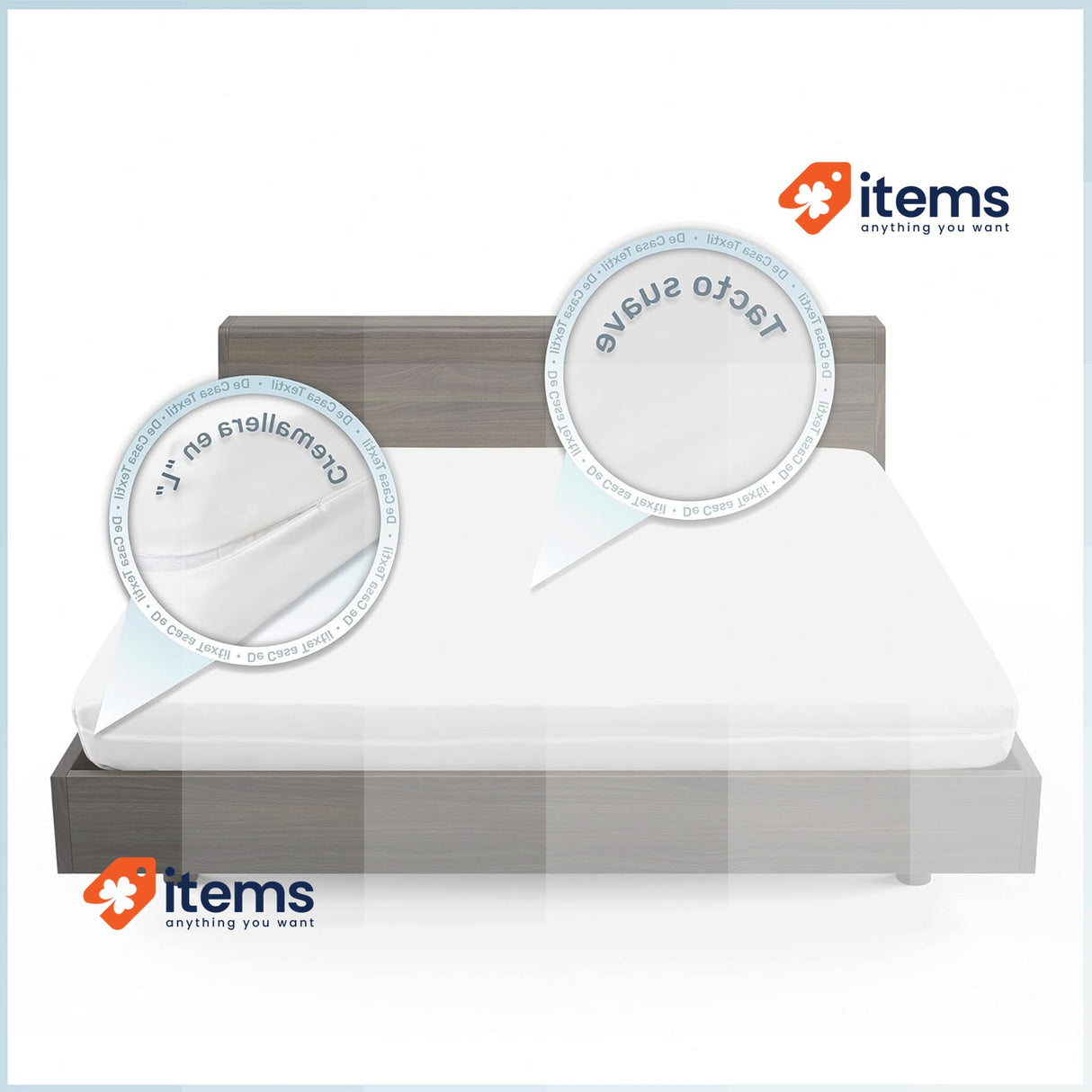 DECASATEXTIL Breathable Anti-Bacterial Microfibre Mattress Cover 105 cm Bed