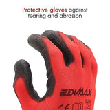EDIMAX, Gloves Work, High Resistance to Armrest and Degar Level 3 Red/Black
