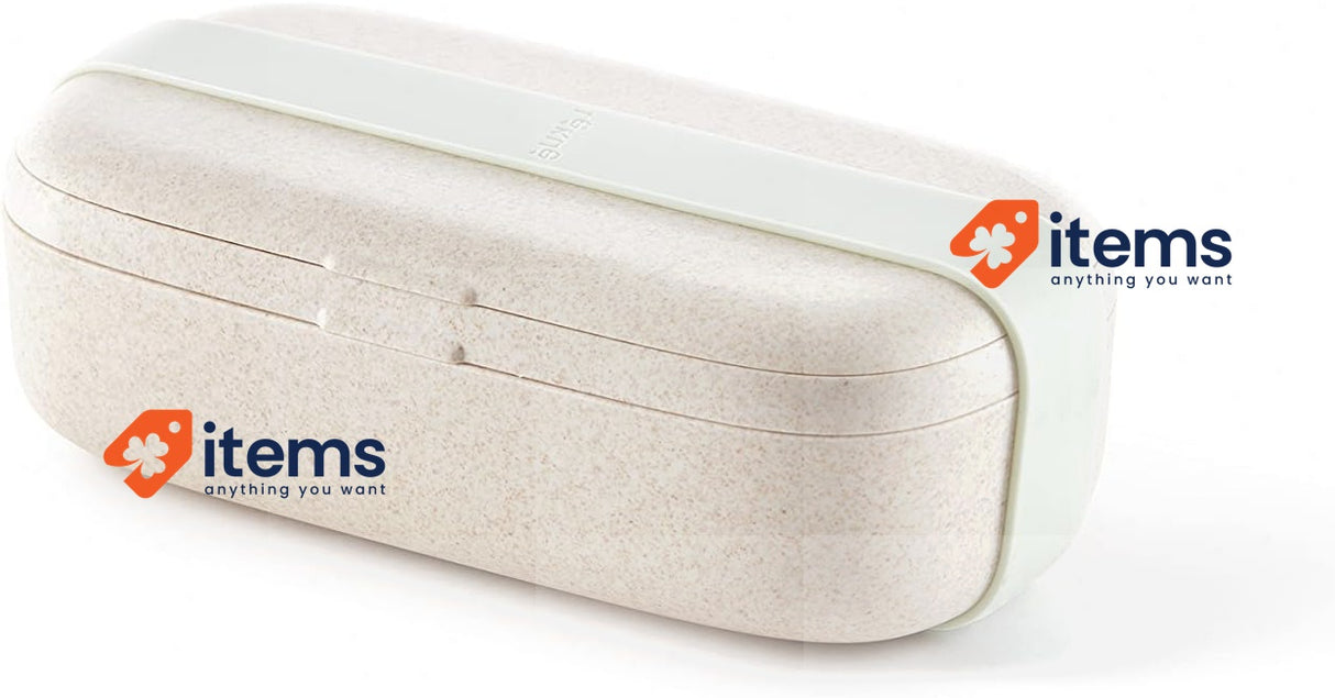 Lékué Lunch Box Organic Individual Practical Lightweight Leak-Proof Beige Color