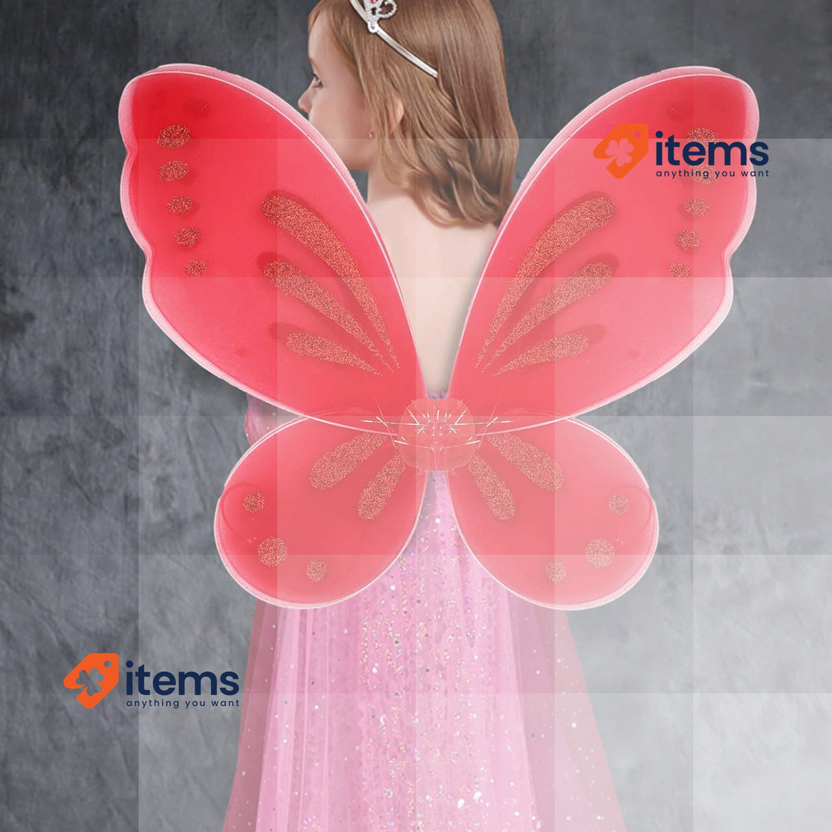 Nenjindz Butterfly Fairy Wings Dress Red Girl Adults Adult Glitter Angel Women