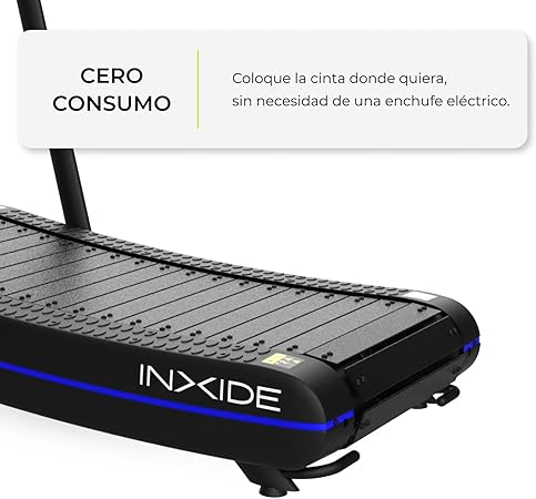 INXIDE Curved Foldable Treadmill, App Connectivity, Motorless and LCD Screen