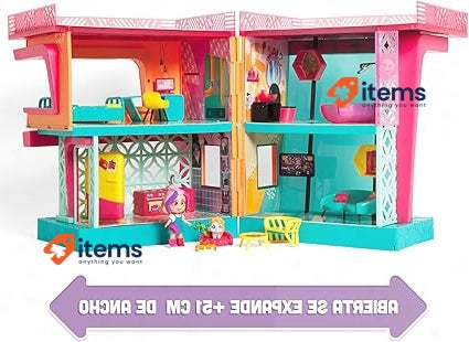 Luna’s Dream Villa Doll House with Accessories and Exclusive Doll and Pets Pink