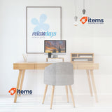 Relaxdays Bamboo Stand 3 Compartments Screen Riser Monitor Base 10,5x41x28cm