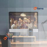 Relaxdays Bamboo Stand 3 Compartments Screen Riser Monitor Base 10,5x41x28cm