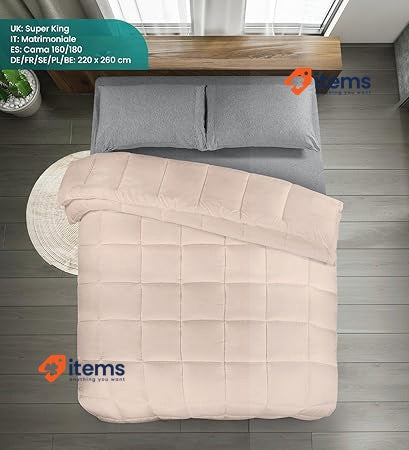 Utopia Bedding Lightweight 4.5 Tog Super King Size Duvet 220x260 cm Beige