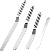 Vinabo Cucina Angled Glaze Stainless Steel Spatula for Icing 4-Piece