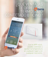 Bticino XW8002E Thermostat with WiFi, New Smarther2 with Netatmo, White
