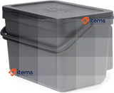 TATAY Kitchen Food Waste Caddy 6L, 26.5 x 20.5 x 18.5 cm, Black Organic Smart