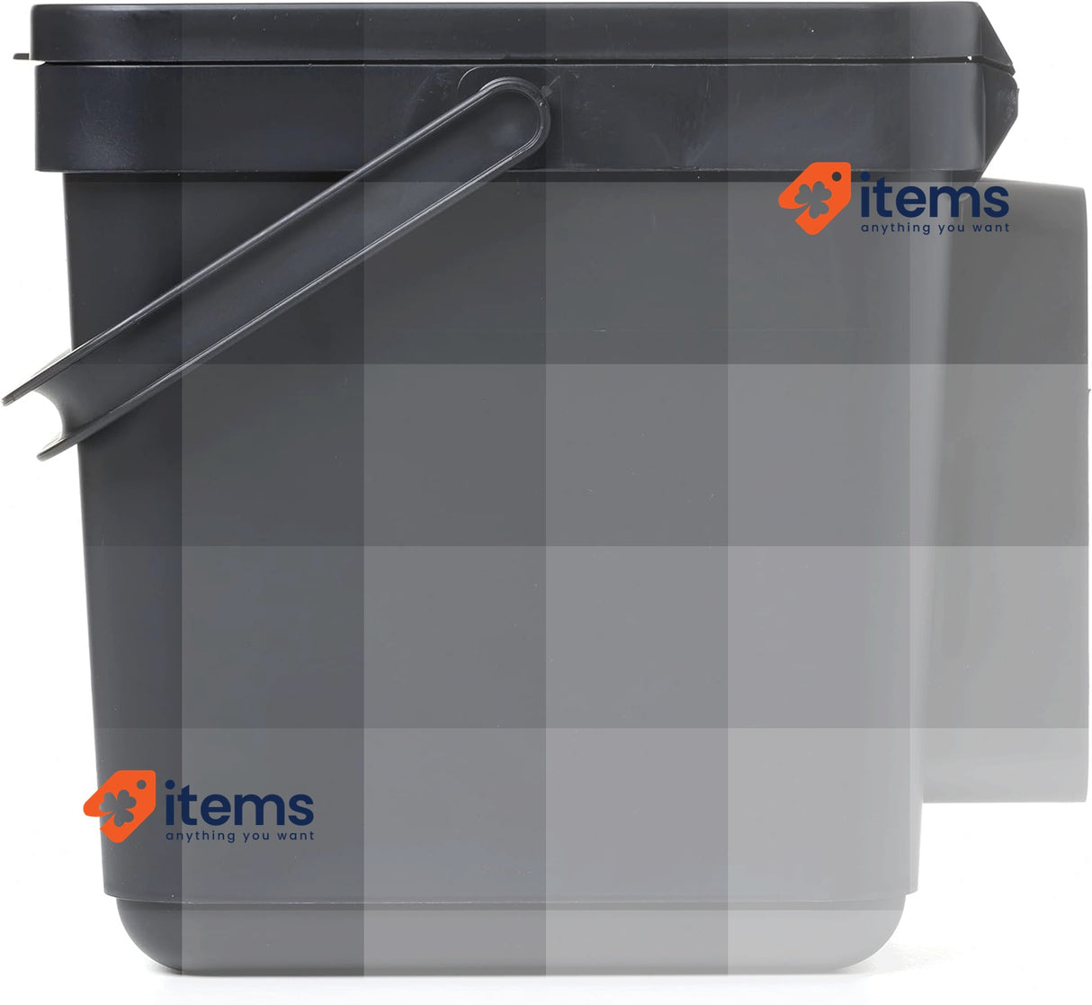 TATAY Kitchen Food Waste Caddy 6L, 26.5 x 20.5 x 18.5 cm, Black Organic Smart