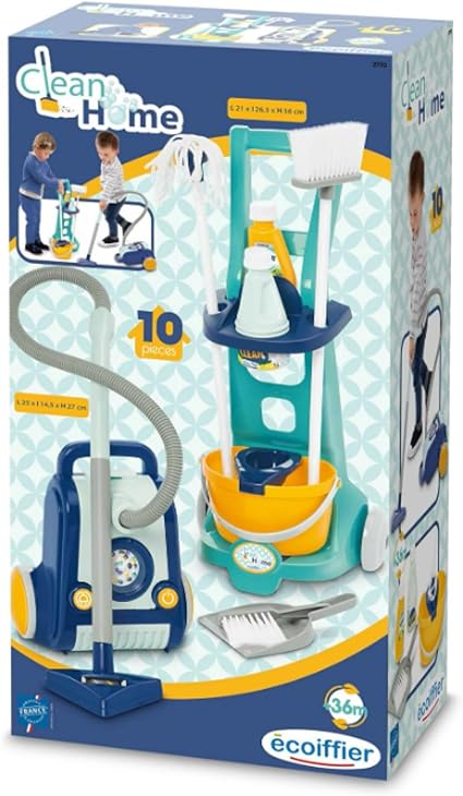 Jouets Ecoiffier 2770 Household Trolley with Vacuum Cleaner from 18 Months