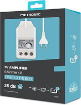 Metronic 332177 Indoor TV Aerial Amplifier DTT Channel White