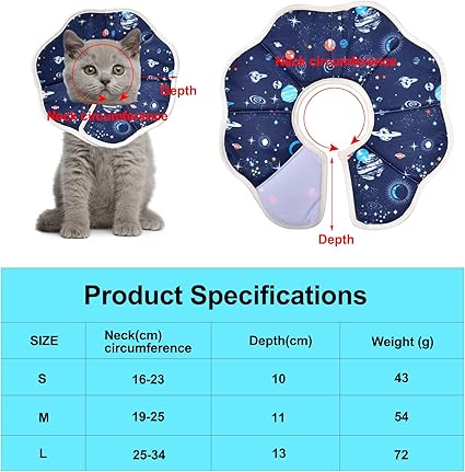 Jinlaili Dog Recovery Collar After Surgery Soft Protective Cat Cone Collars