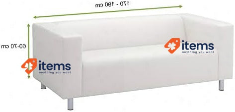 Milica Sofa cover Model Klippan Arms Sofa High Stretch Fabric, Blue Soft York