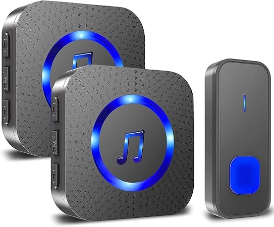 SURFOU Wireless Doorbell with 2 Receivers, 400m range