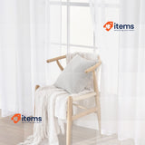 EMEMA Set Of 2 Sheer Voile Curtains White Eyelets Transparent Polyester Eyelet