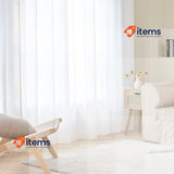 EMEMA Set Of 2 Sheer Voile Curtains White Eyelets Transparent Polyester Eyelet