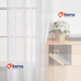 EMEMA Set Of 2 Sheer Voile Curtains White Eyelets Transparent Polyester Eyelet